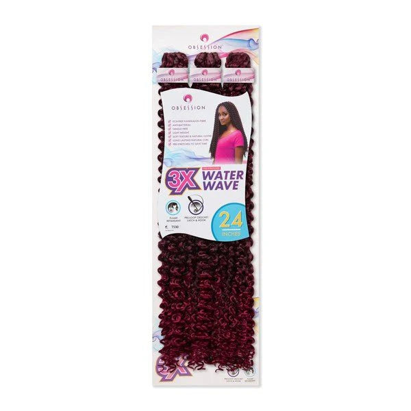Obsession Bulk 3x - 24" Inches Water Wave Crochet Hair x-pression
