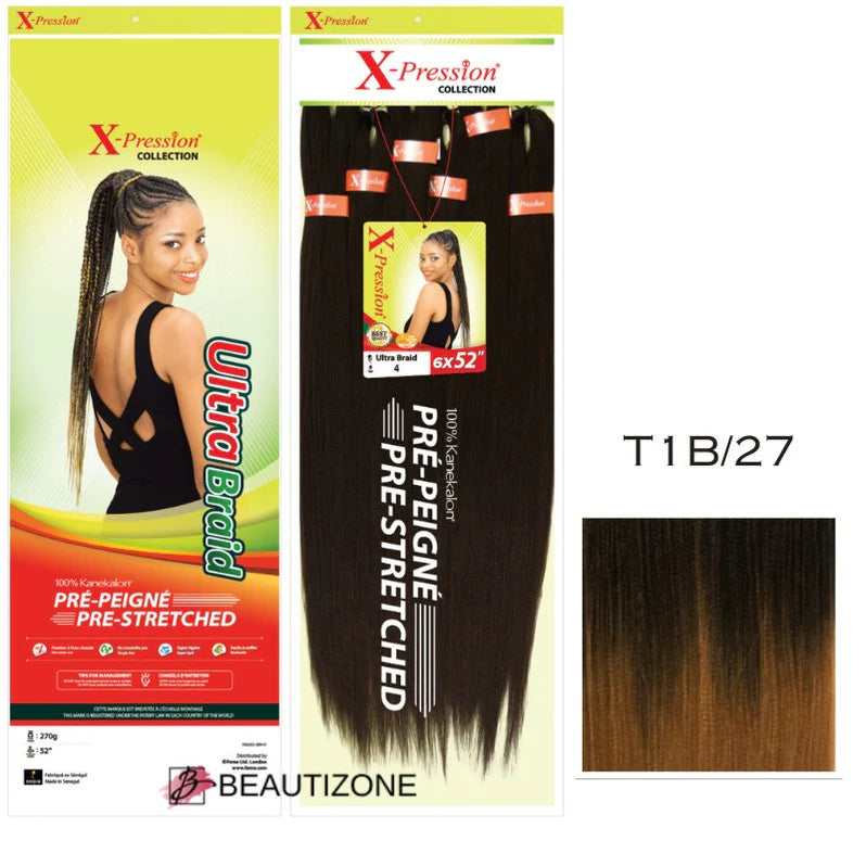 X-Pression -  Synthetic Pre-Stretched 6x Value Pack Ultra Braid 52" Length x-pression