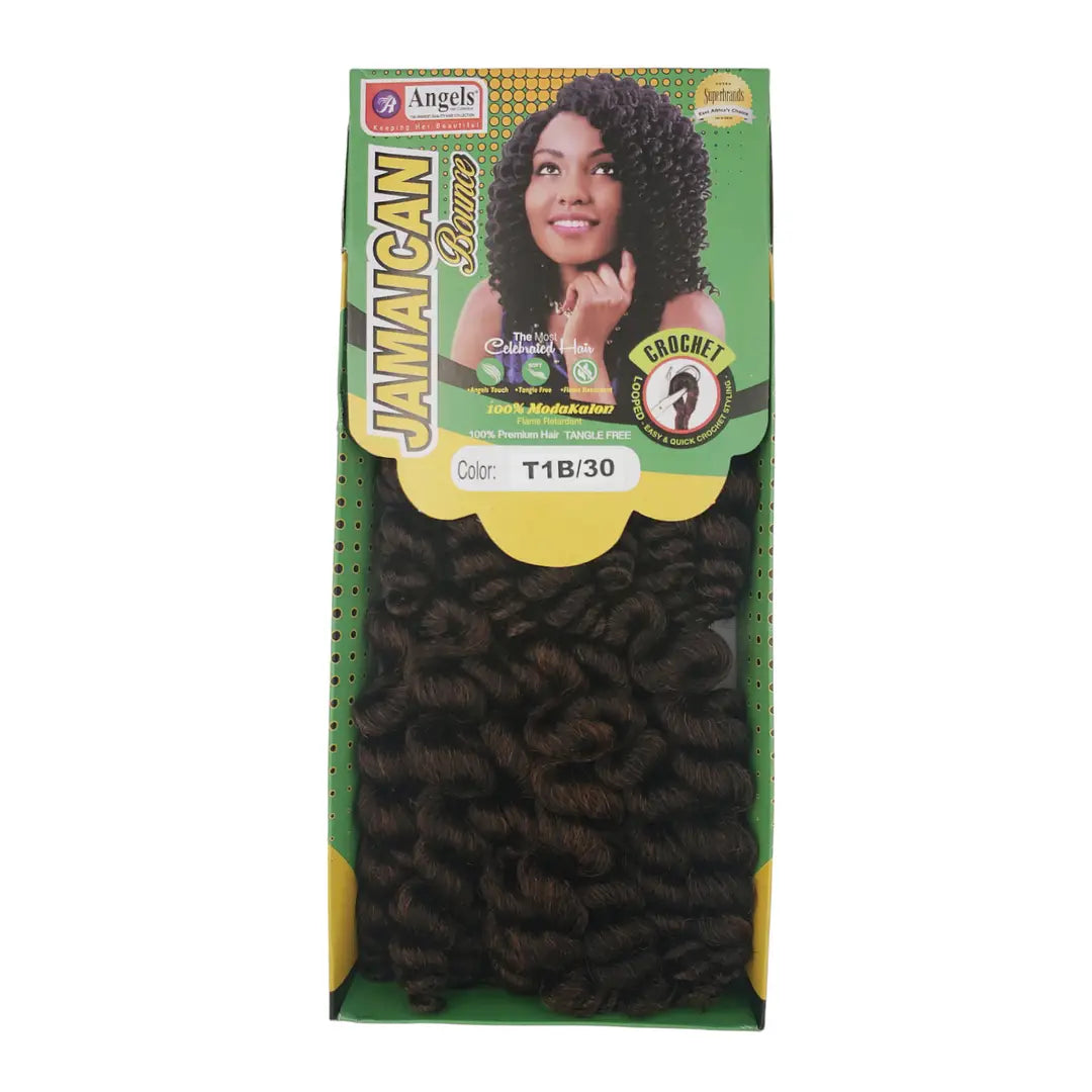 Angels Jamaican Bounce Crochet Hair Jumpy Wand Curl Crochet Braids Hair Synthetic x-pression