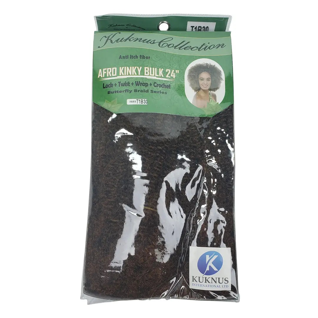 Kuknus Collection Afro Kinky Bulk Afro Twist Hair Extensions 24" Anti itch Fiber x-pression