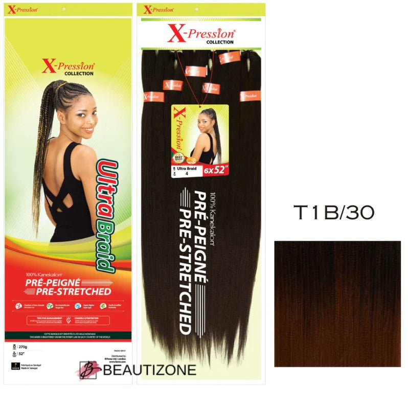 X-Pression -  Synthetic Pre-Stretched 6x Value Pack Ultra Braid 52" Length x-pression