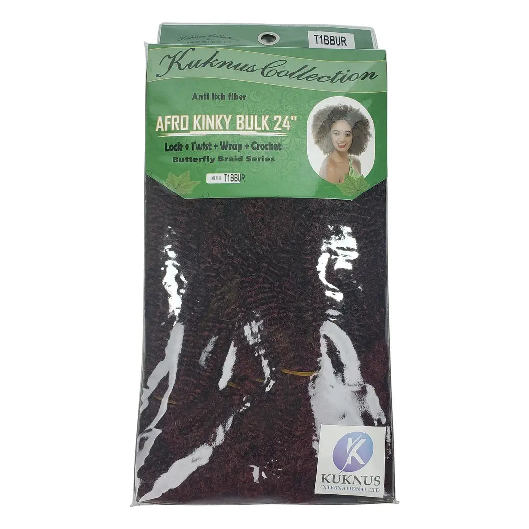Kuknus Collection Afro Kinky Bulk Afro Twist Hair Extensions 24" Anti itch Fiber x-pression