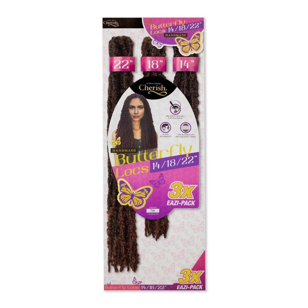 Cherish Butterfly Locs 14”/18”/22” Crochet Hair - Value Pack x-pression