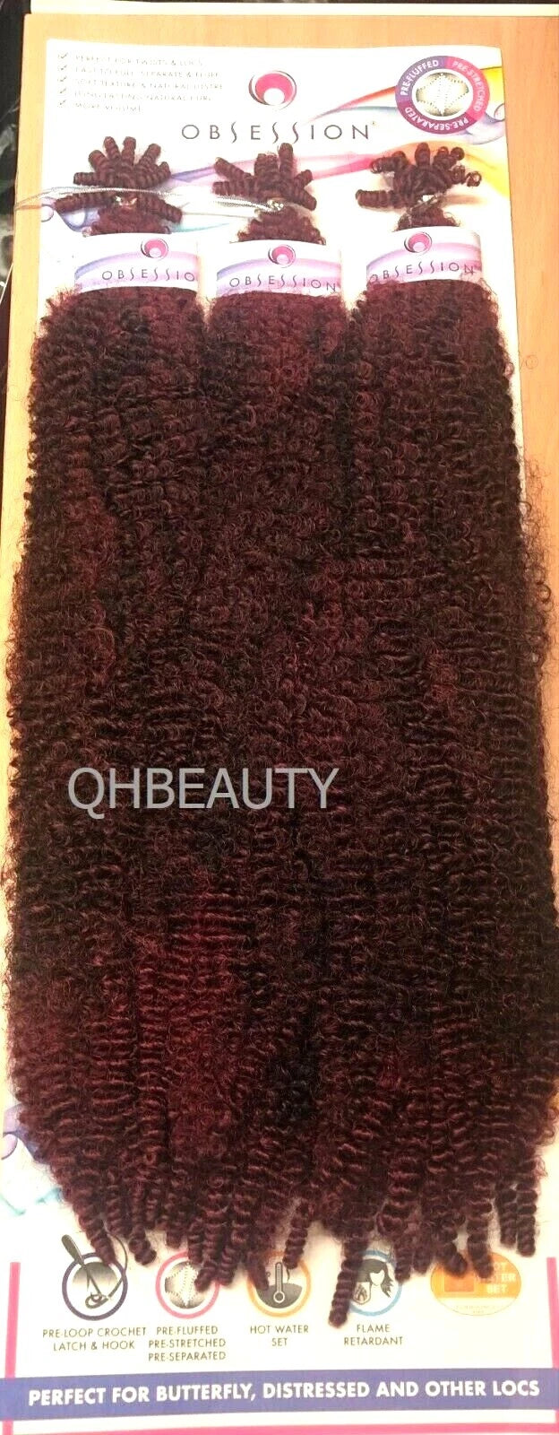 OBSESSION SYNTHETIC CROCHET SOFT BRAID 3X PRE-FLUFFED - POPPIN TWIST 16'' & 20" x-pression
