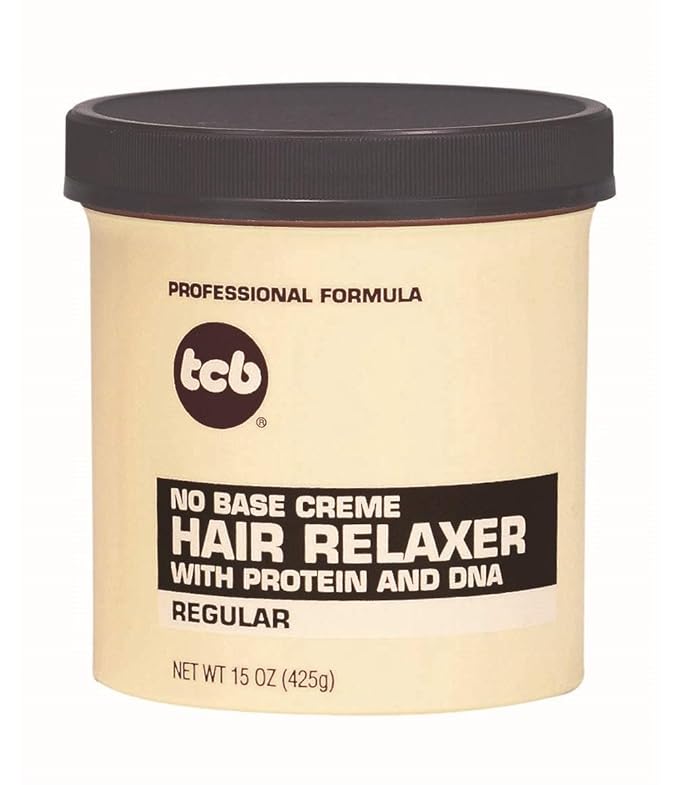 Tcb Hair Relaxer No Base Creme Regular |Super Jar  15 Ounce | 7.5 Ounce x-pression