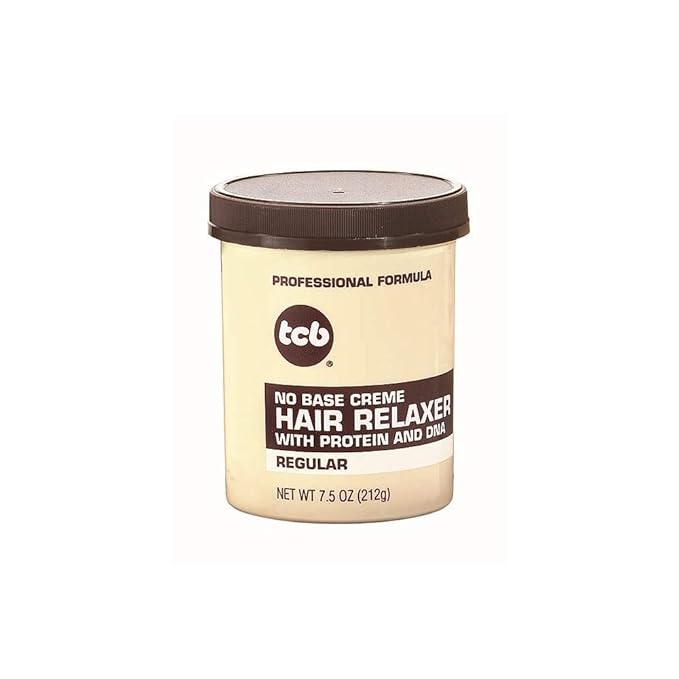 Tcb Hair Relaxer No Base Creme Regular |Super Jar  15 Ounce | 7.5 Ounce x-pression