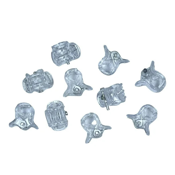 8 Mini Hair Clip Claw Clamps 1CM Plastic Small Plastic Black Hair Claw Clips UK