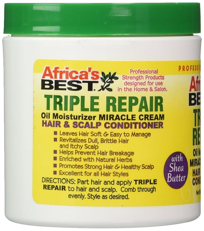 Africa's Best Triple Repair Oil Moisturizer Hair and Scalp Conditioner, 6 Ounce