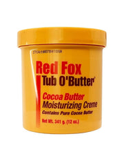 Red Fox Tub O' Butter Cocoa, Moisturizing Creme, 12 Ounce x-pression