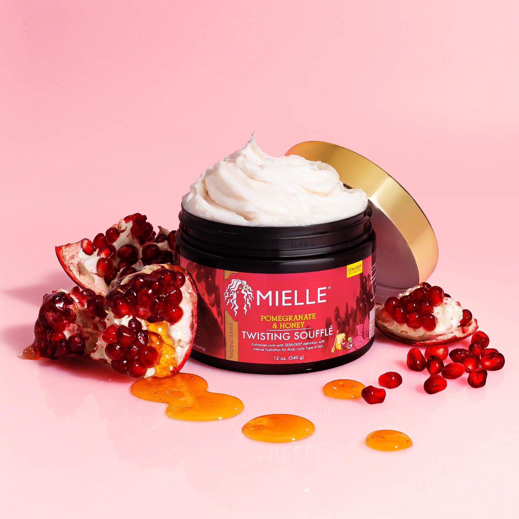 Mielle Organics Pomegranate & Honey Twisting Soufflé, Sulfate and Paraben Free, 12 Ounces x-pression