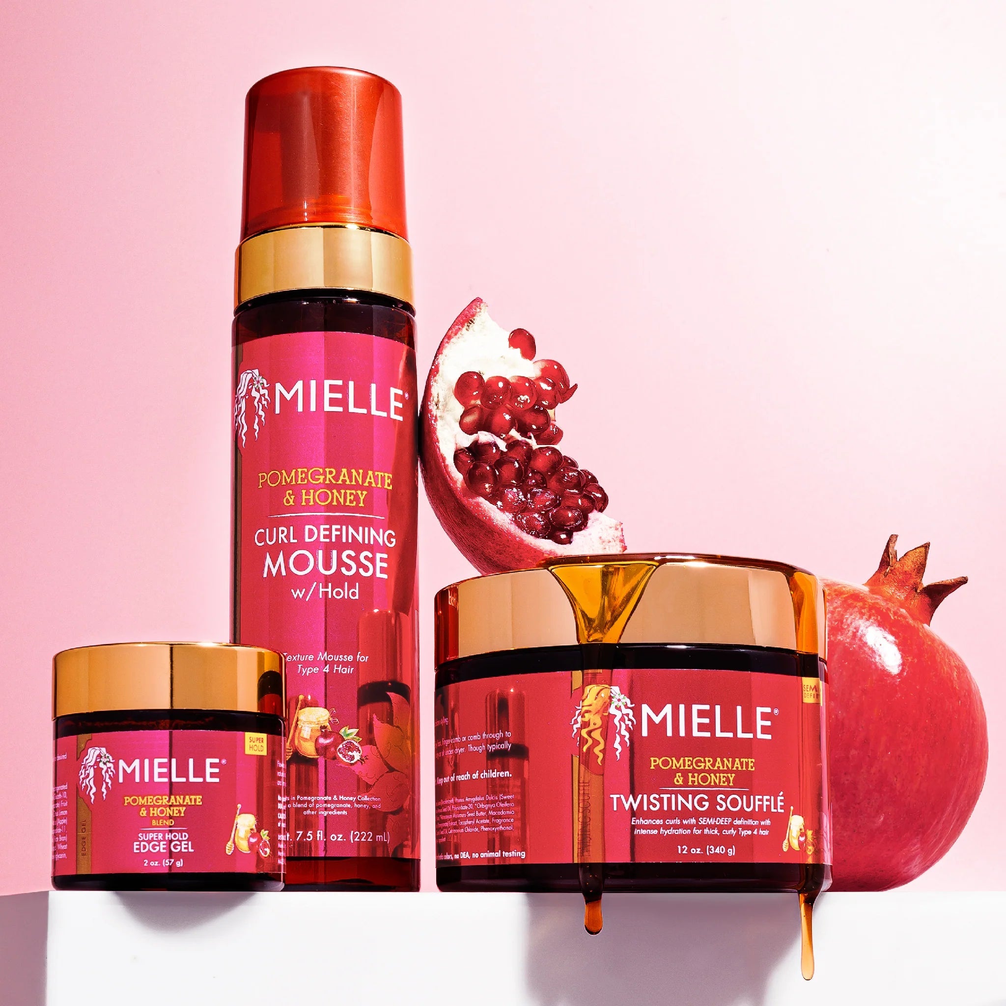 Mielle Organics Pomegranate & Honey Twisting Soufflé, Sulfate and Paraben Free, 12 Ounces x-pression