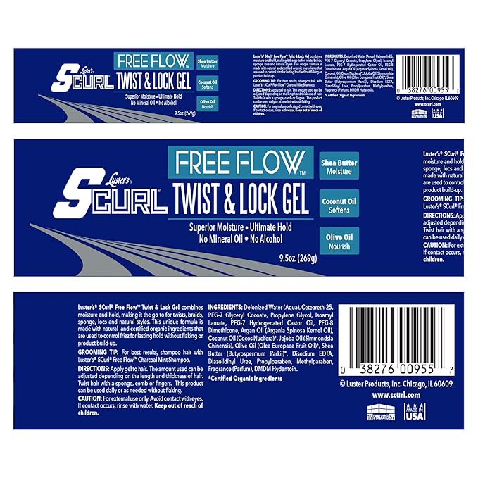 Luster's SCurl Free Flow Twist & Lock Gel, 9.5 Ounce x-pression