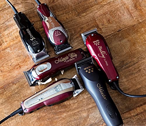Wahl Professional Men Wahl Wahl Professional 5-Star Balding Corded Electric Clipper Great For Barbers And Stylists Cuts Surgically Close For Full Head Balding (Maroon) x-pression