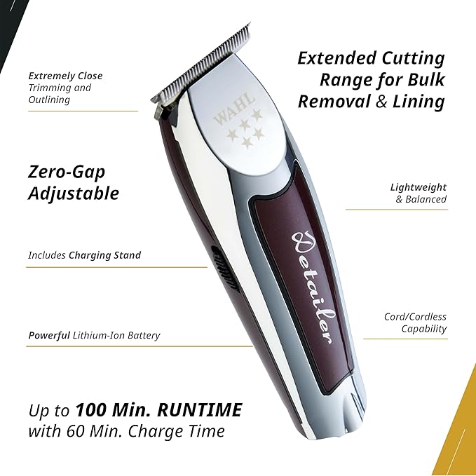 Wahl Professional Men Detailer Cordless Li Cordless Foil Trimmer x-pression