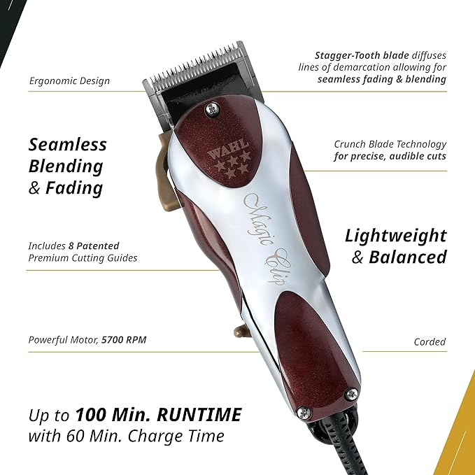 Wahl Professional Men Five Star Magic Professional Hair Clipper, Corded Electric x-pression