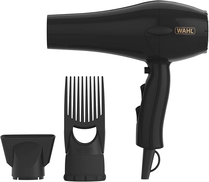 Wahl Power Pik 2 Turbo Afro Hair Dryer , 1500 Watt with Afro Comb Pik Attachment x-pression