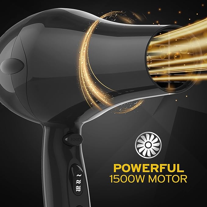 Wahl Power Pik 2 Turbo Afro Hair Dryer , 1500 Watt with Afro Comb Pik Attachment x-pression