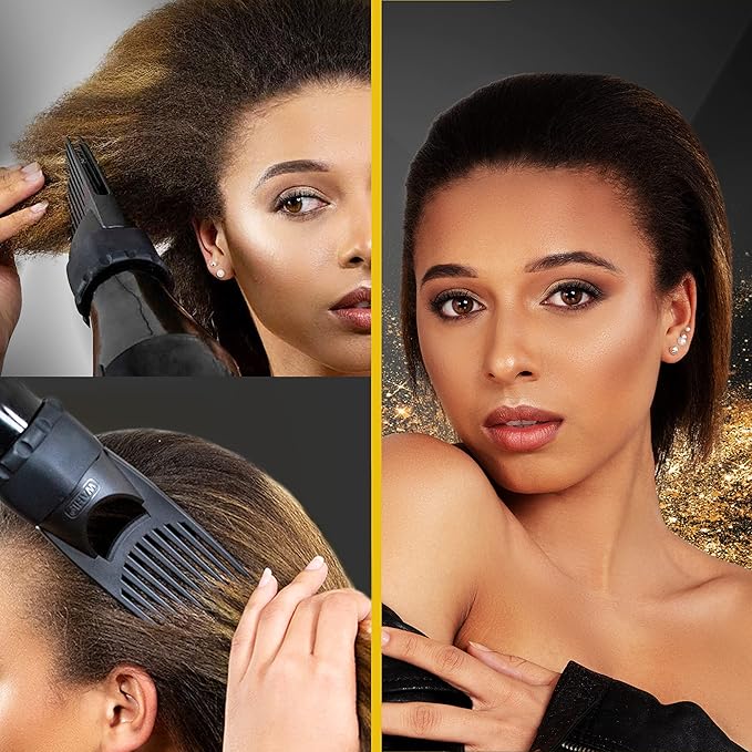 Wahl Power Pik 2 Turbo Afro Hair Dryer , 1500 Watt with Afro Comb Pik Attachment x-pression