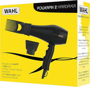 Wahl Power Pik 2 Turbo Afro Hair Dryer , 1500 Watt with Afro Comb Pik Attachment x-pression