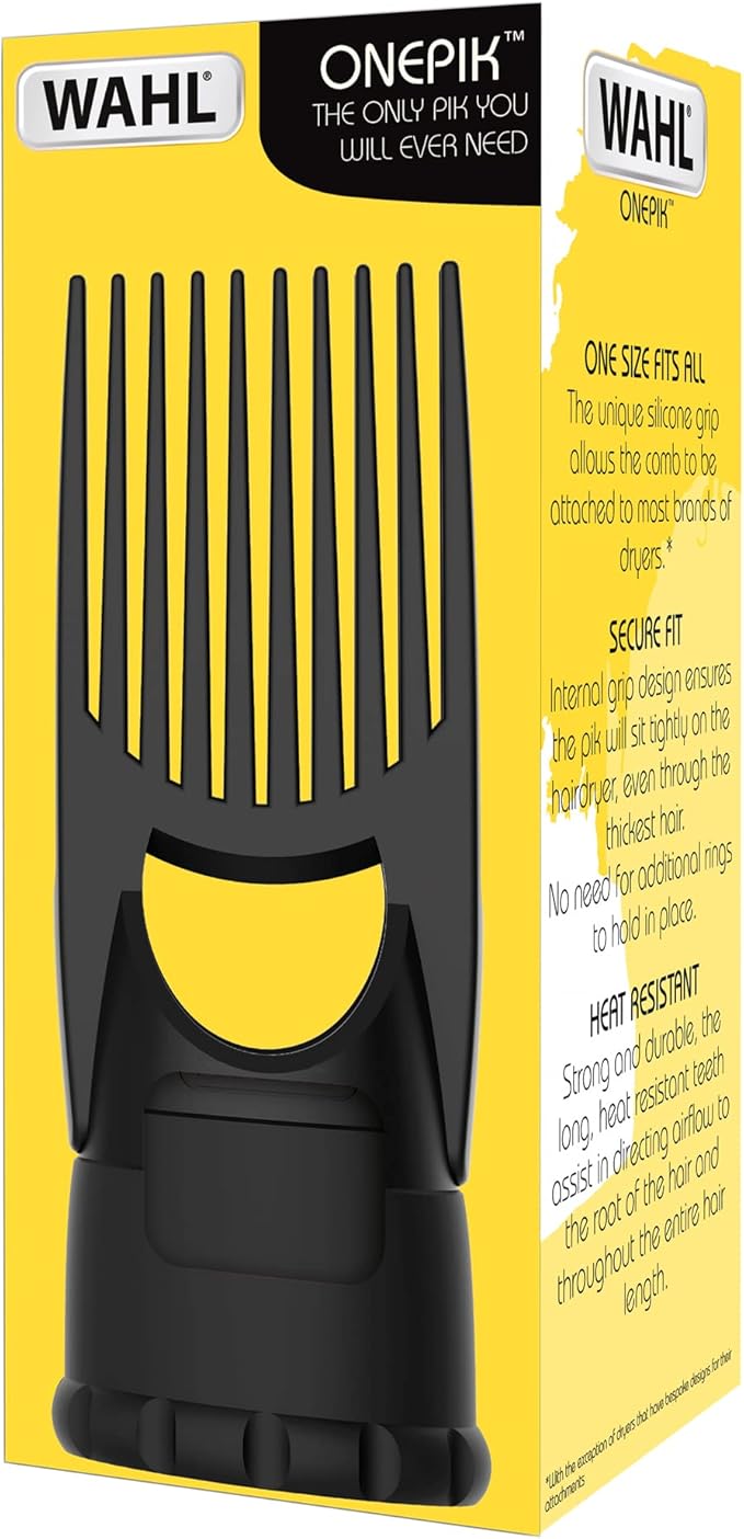 Wahl OnePik Pik Nozzle for PowerPik Afro Hair Dryer, Comb Accessory, Concentrated Tips, Long Teeth, Effective Drying, Add Volume, Max Body Size 52mm x-pression