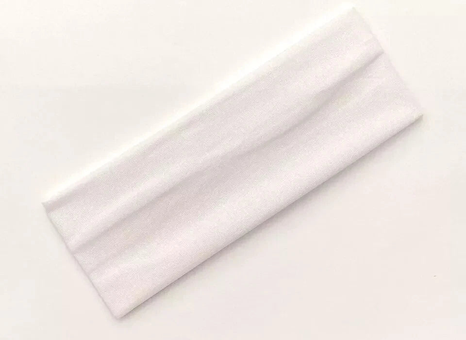 7cm Wide Plain Stretchy Fabric Headband Band Unisex Hairbands
