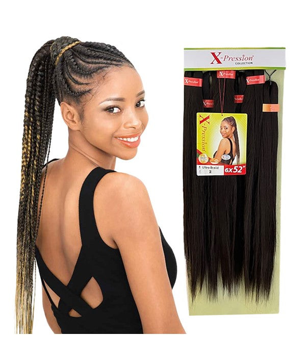 X-Pression -  Synthetic Pre-Stretched 6x Value Pack Ultra Braid 52" Length x-pression