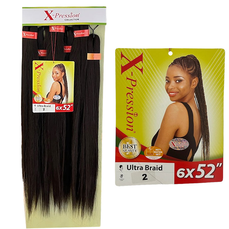 X-Pression -  Synthetic Pre-Stretched 6x Value Pack Ultra Braid 52" Length x-pression