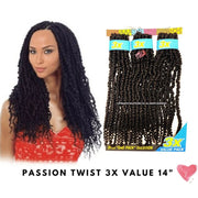 Cherish Passion Twist Crochet Hair 3x Value 14" Lengths x-pression