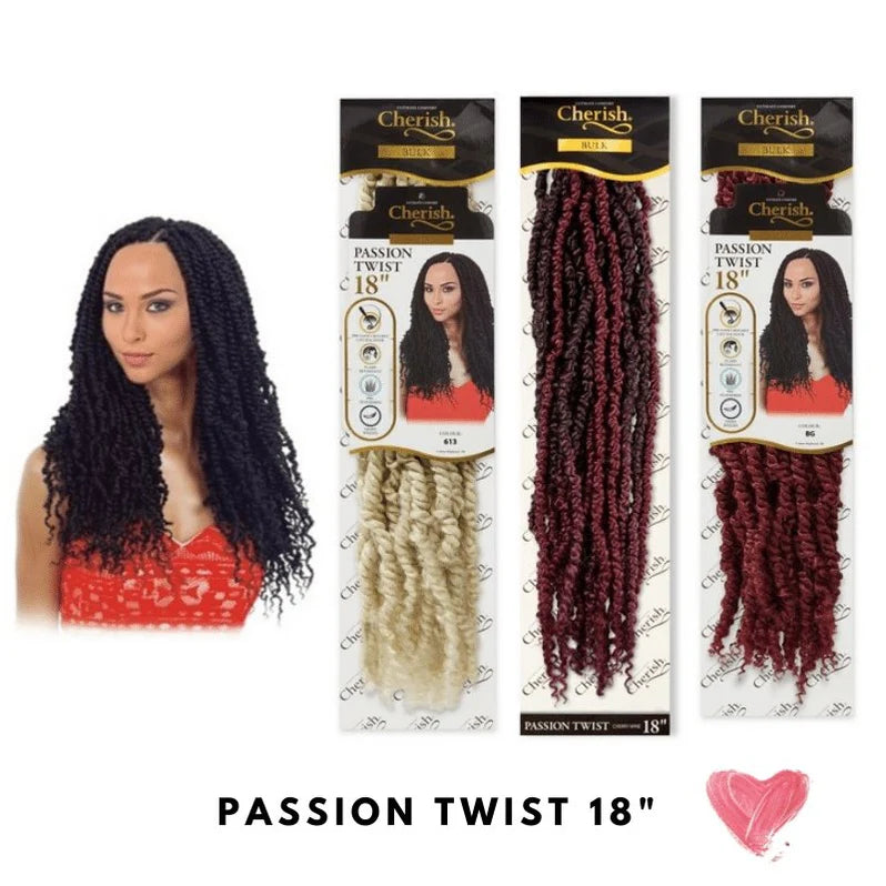 Cherish Passion Twist Braiding Hair Crochet Hair Braid 18" Length x-pression