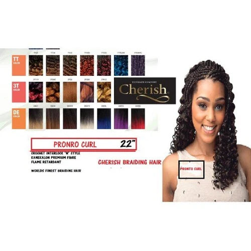 Cherish Pronto Curl 22" Synthetic Hair Braids (All Colours) x-pression