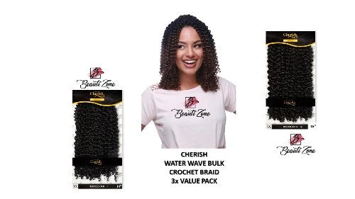 Cherish Water Wave Bulk Crochet Hair 3x Value Pack 14" & 18" inches x-pression