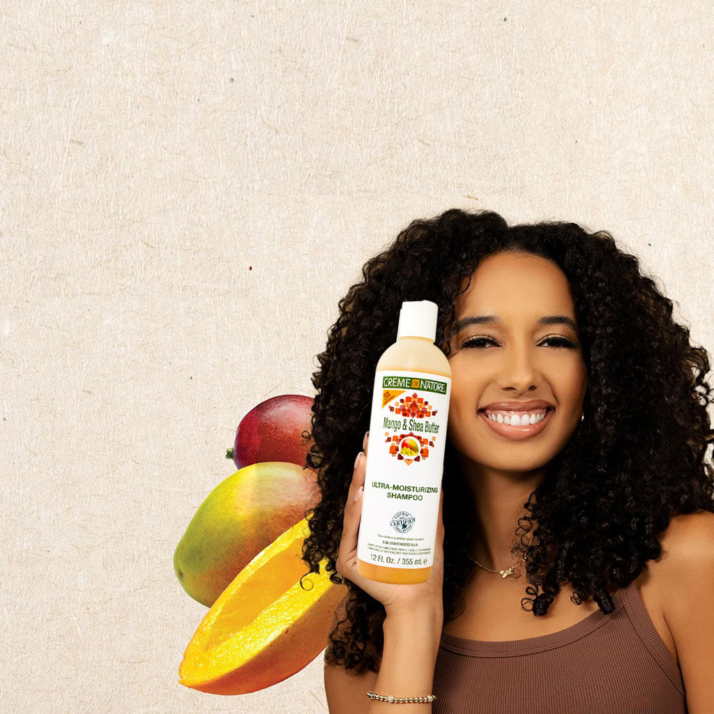 Creme of Nature Mango & Shea Butter Ultra Moisturizing Shampoo, 12 Ounce x-pression