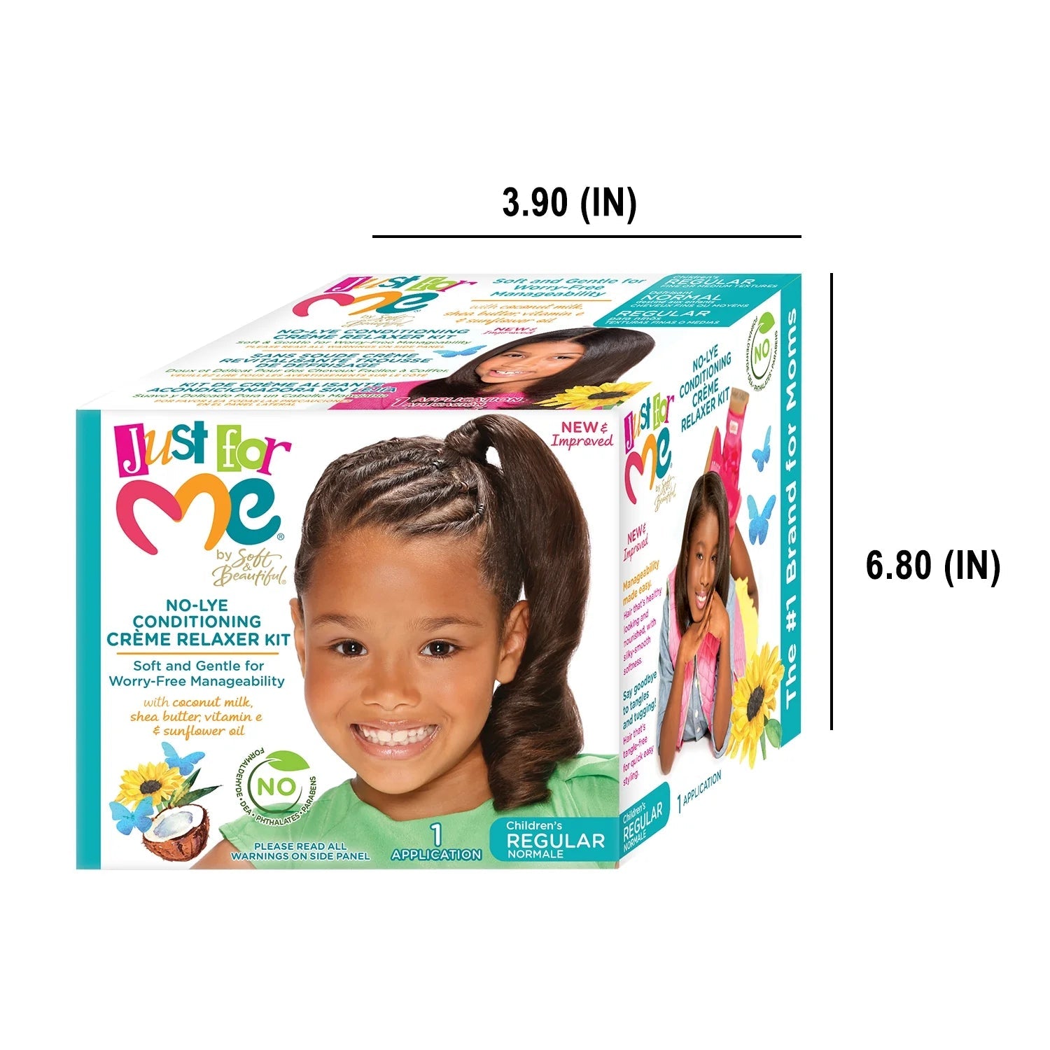Just For Me No-Lye Conditioning Créme Relaxer Kit, Curly, Child, Regular x-pression