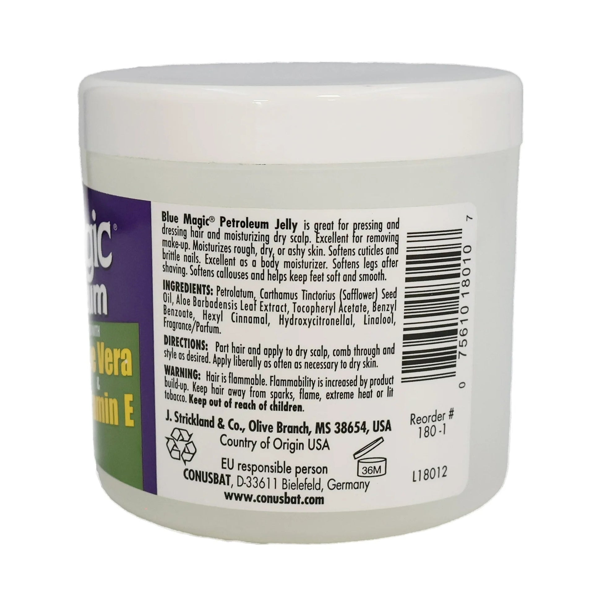 Blue Magic Petroleum Jelly Enriched  with Aloe Vera & Vitamin E , 12 oz. x-pression