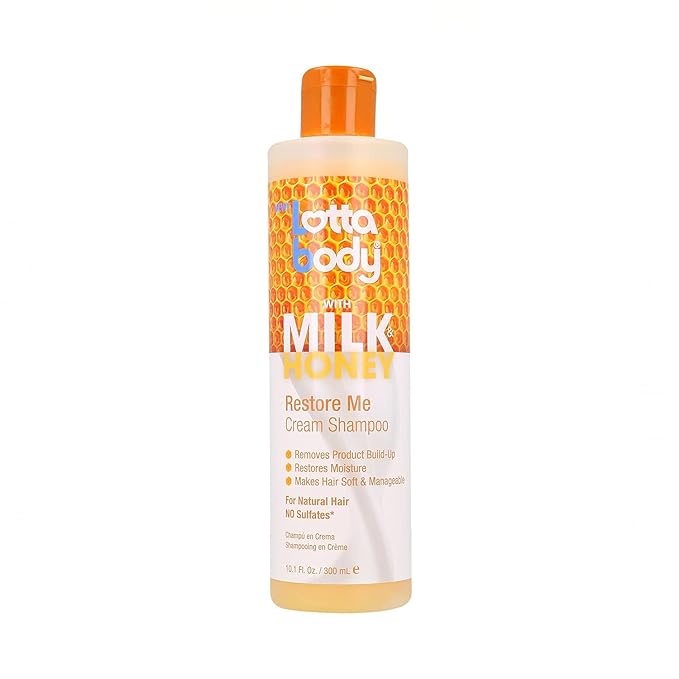 Lottabody Lotta Body Restore me Cream Shampoo Milk & Honey 10.1oz, 10.1 Oz x-pression