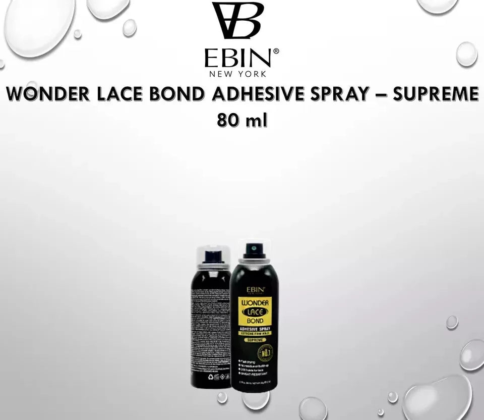 EBIN NEW YORK Wonder Lace Bond Adhesive Spray - Supreme (Extreme Firm Hold), 2.7 fl. oz./ 80ml x-pression