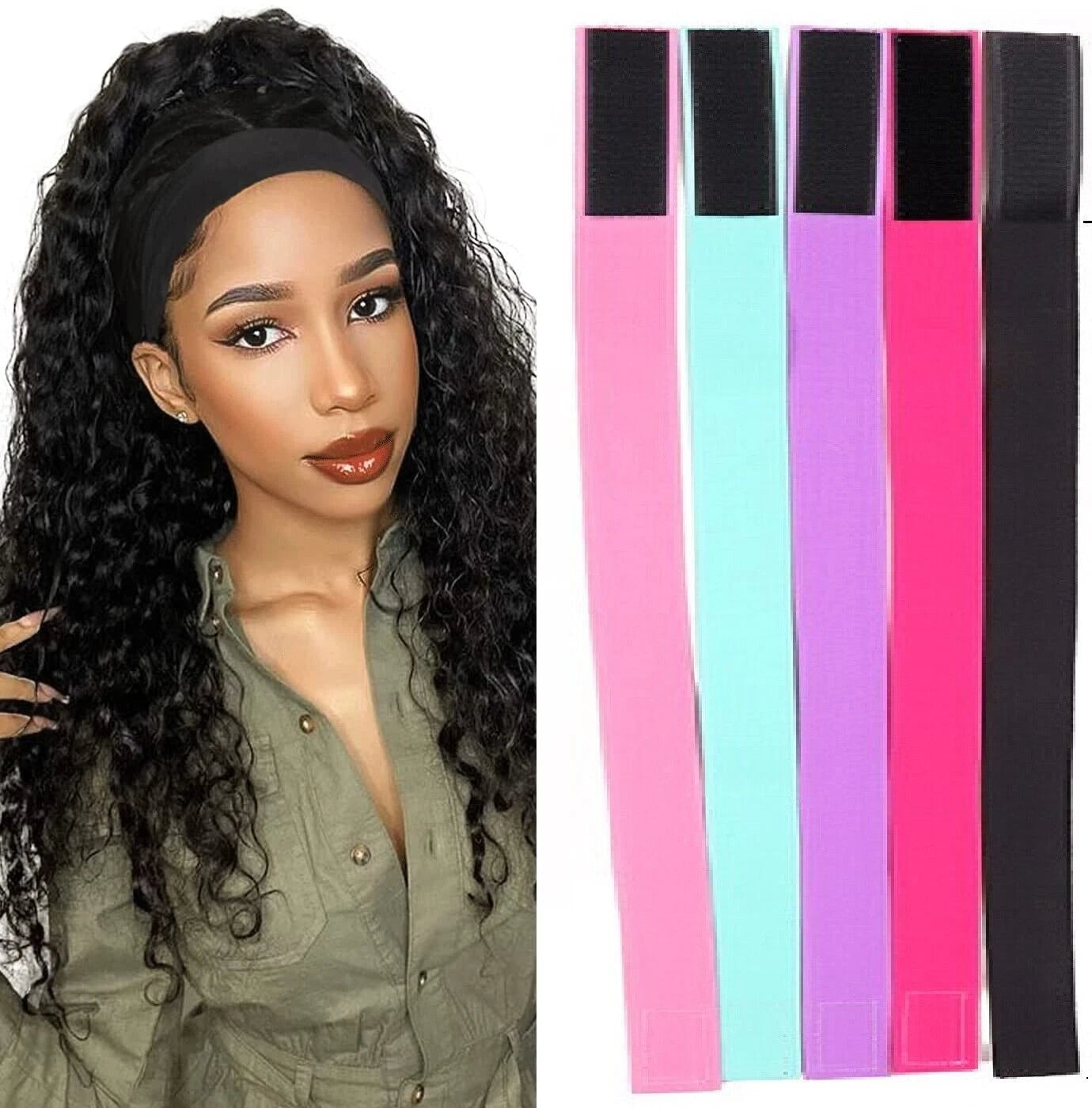 Wig Band For Edges Melt Band For Lace Wigs Adjustable Sticker Band Elastic Band