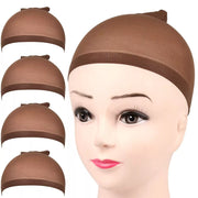 4 Pcs Wig Cap Breathable Stretchable Nylon Stretch Stocking Cap, Stretchy Nylon Caps for Wig