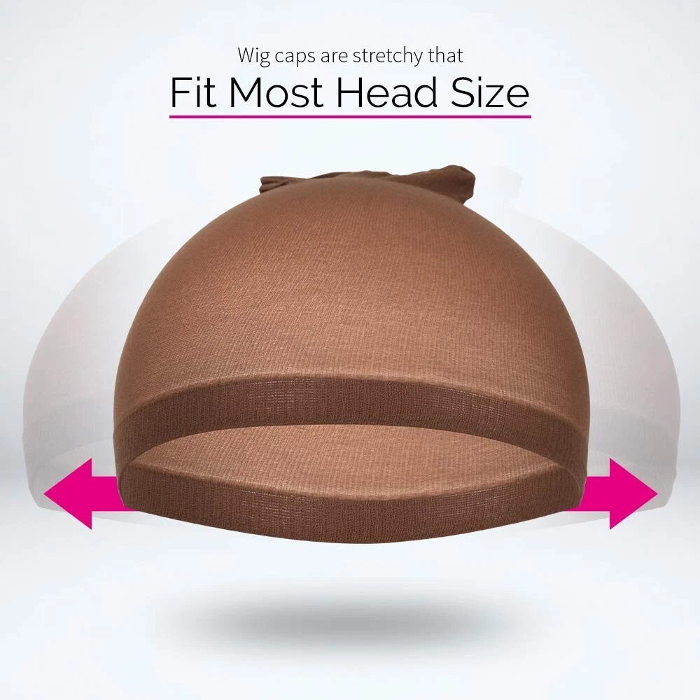 4 Pcs Wig Cap Breathable Stretchable Nylon Stretch Stocking Cap, Stretchy Nylon Caps for Wig