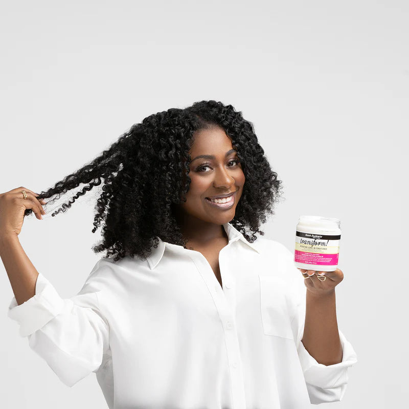 Aunt Jackie's Curls and Coils Transform Hydrating Leave-In Creme Conditioner for All Hair Types and Textures, 15 oz x-pression