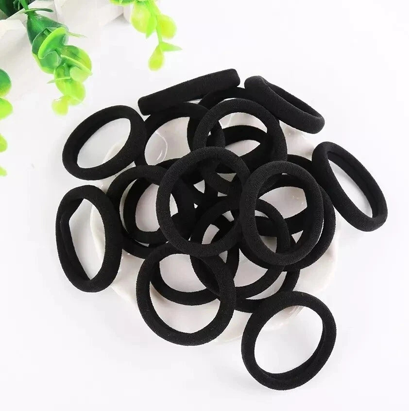 12-48pcs Large Cotton Stretch Ties Band Ponytail Headband for Thick & Curly Hair x-pression