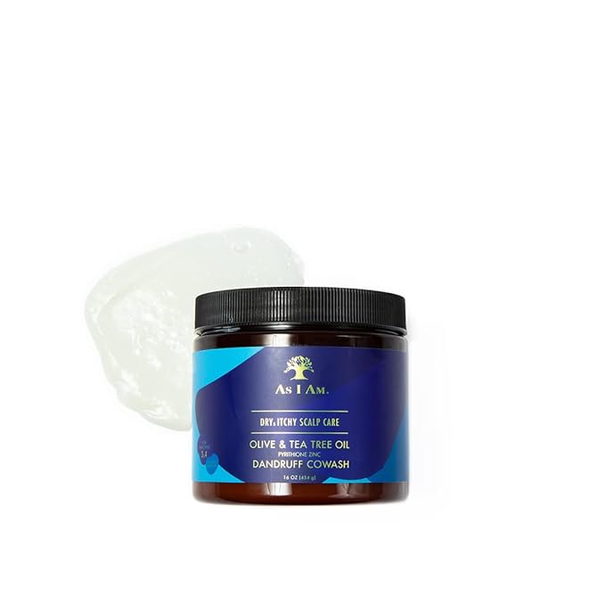 As I Am Dry & Itchy Scalp Care Cowash - 16 ounce - Enriched with Zinc Pyrithione, Olive Oil, and Tea Tree Oil - Fights Dandruff and Seborrheic Dermatitis x-pression