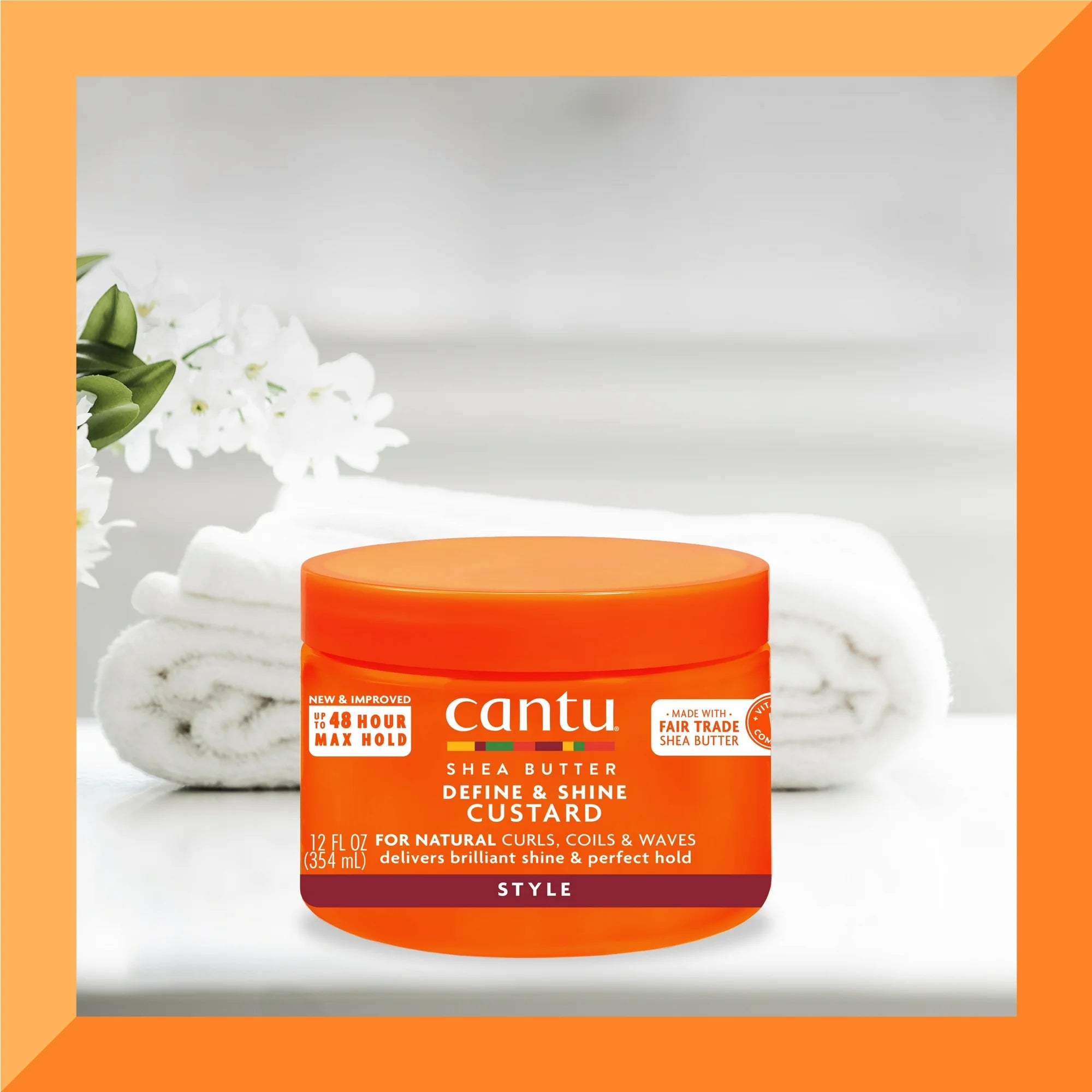 Cantu Shea Butter for Natural Hair Define & Shine Custard 12 Ounce (354ml)