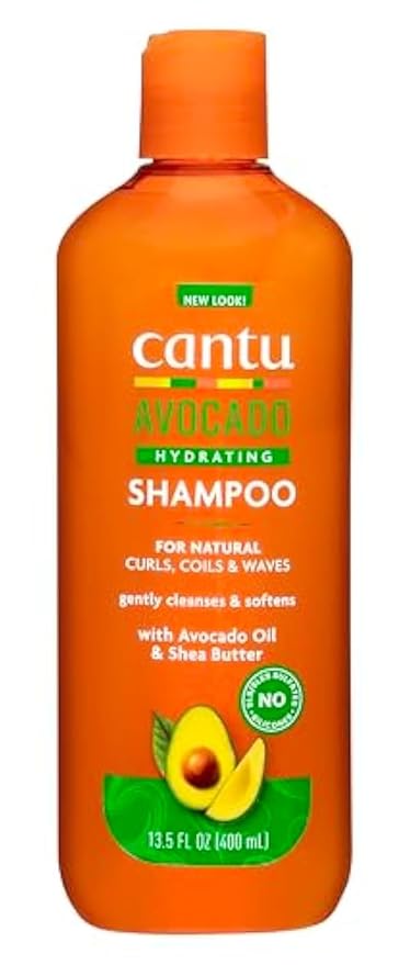 Cantu Avocado Sulfate Free Shampoo with Avocado Oil Shea Butter, 13.5 Fl Oz (400 ml)