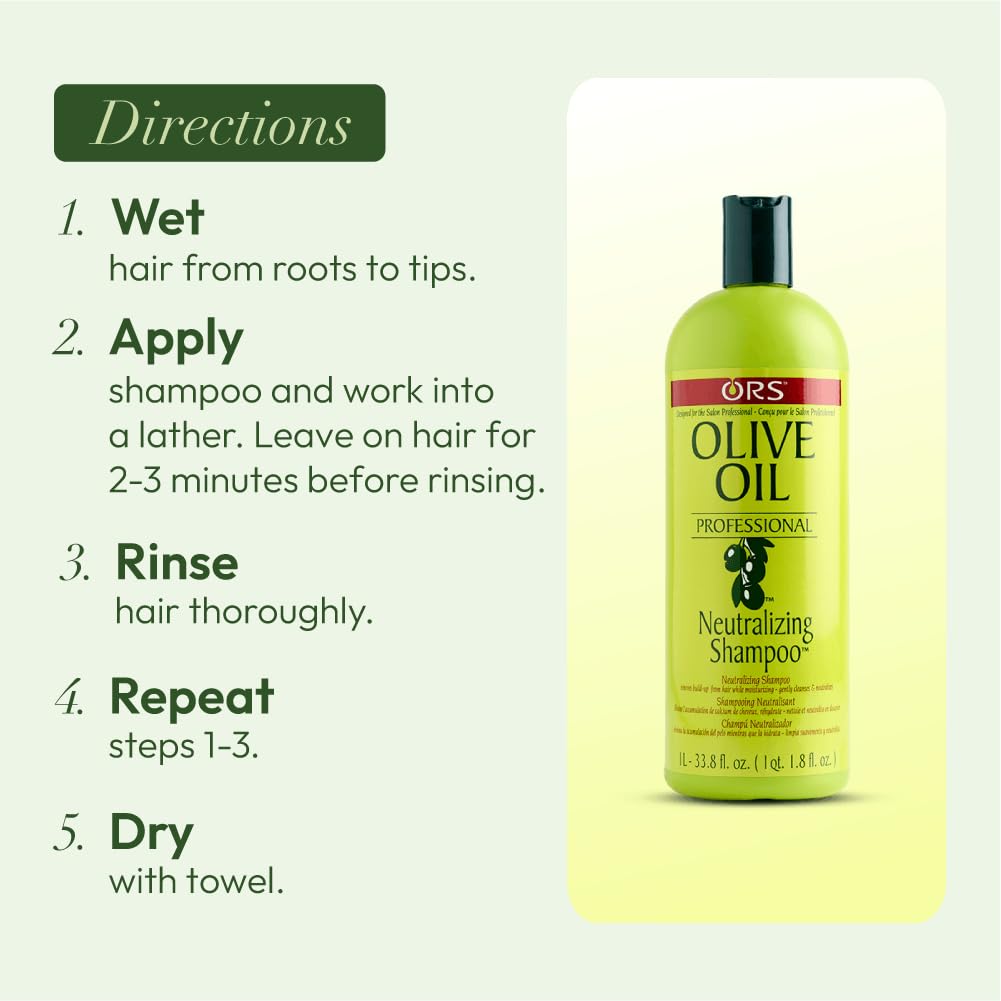 ORS Olive Oil Professional Neutralizing Shampoo 33.8 Ounce (Pack of 1)