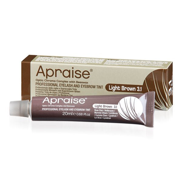 Apraise Eyelash & Eyebrow Tint Light Brown 3.1 Natural Light Brown, 20 ml