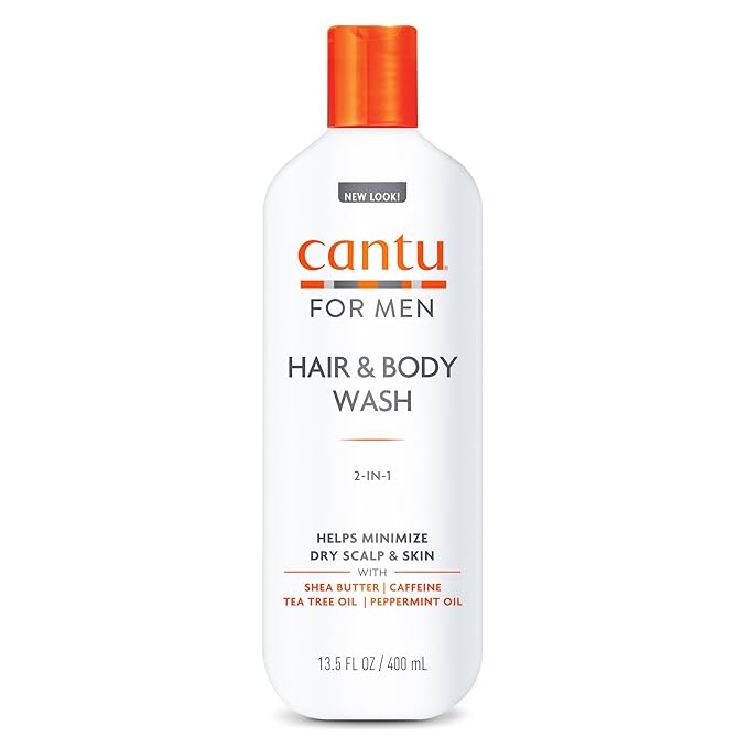 CANTU Men's 2-In-1 Shampoo and Bodywash, 400 ml