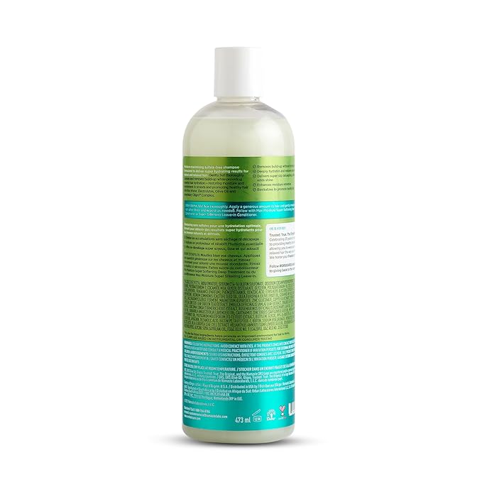 ORS Olive Oil Max Moisture Super Hydrating Sulfate-Free Shampoo, Infused with Rice water and Electrolytes for Supercharged Hydration & Growth 16.0 Ounce