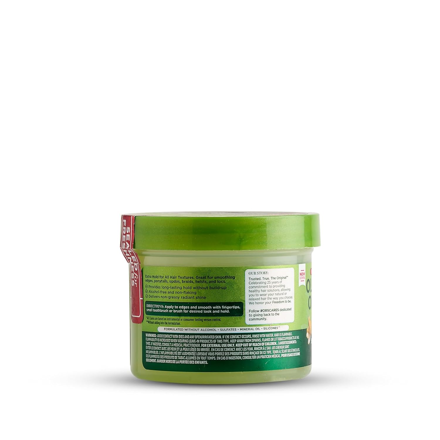 ORS Olive Oil Edge Control Hair Gel Infused with Sweet Almond Oil for Strengthening (4.0 oz)