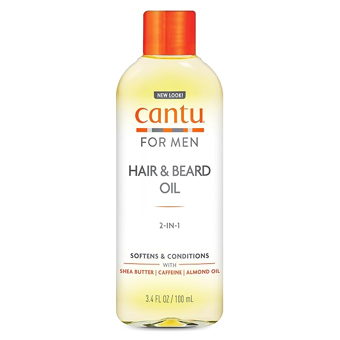 Cantu Men Hair And Beard Oil, 3.4 Ounce (100 ml)